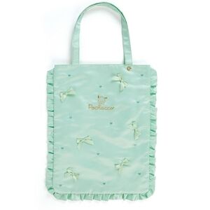 Sanrio Pochacco Enjoy Idol Tote Bag Green Satin